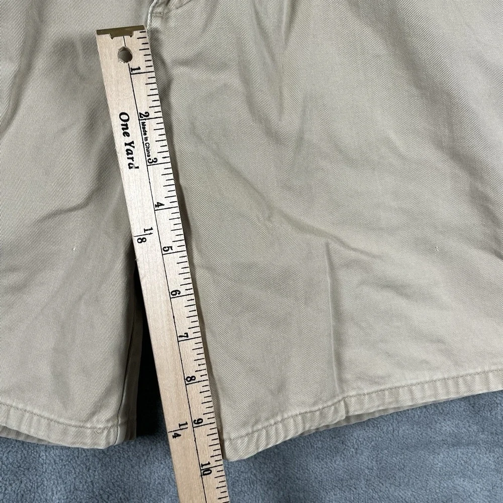 VTG Polo Ralph Lauren Mens 32 Classic Golf Short Beige Pleated Chino Plaid USA